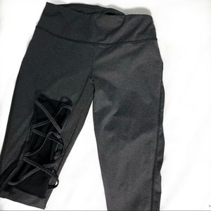 Old Navy Grey Mesh Exercise Leggings